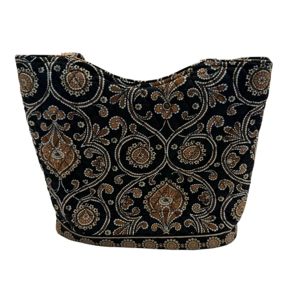 Vera Bradley Caffe Latte Paisley Medallion Tote Bag